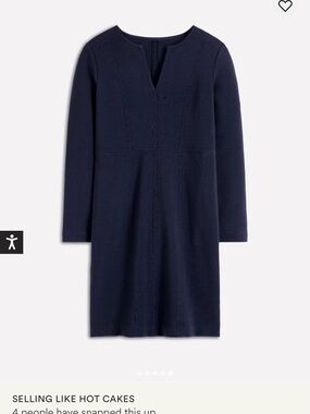 Boden Collette Ottoman Shift Dress NWT Navy 10L